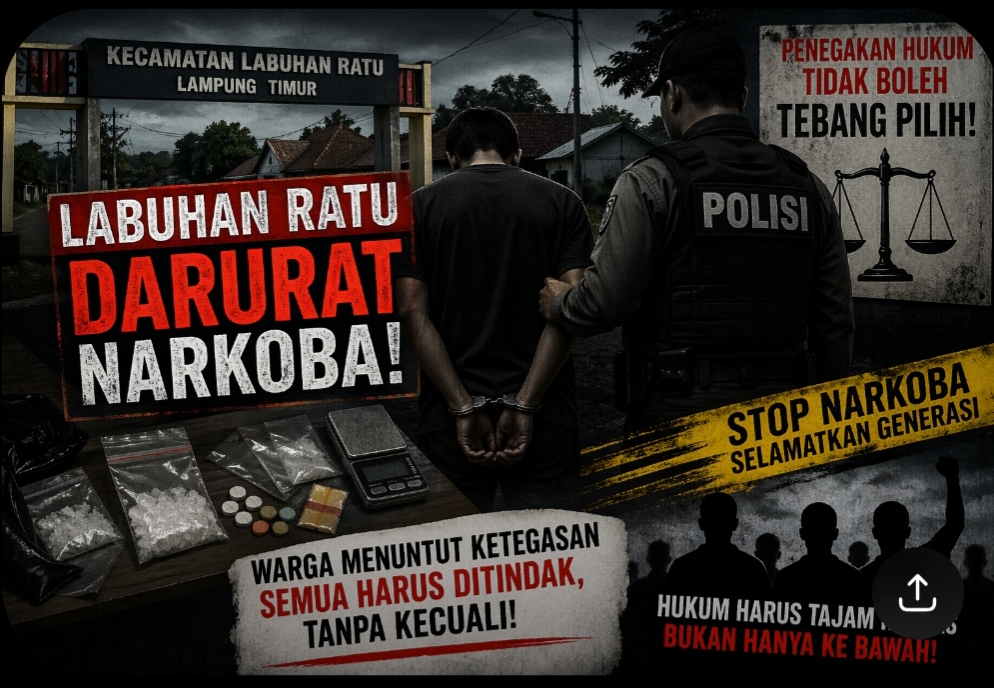 Kecamatan Labuhan Ratu Darurat Narkoba: di duga camat tutup mata tutup telinga